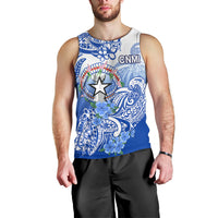 Northern Mariana Islands Men Tank Top Polynesian Floral Tribal LT9 - Polynesian Pride