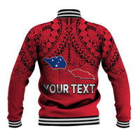 (Custom Personalised) Polynesian Independent State of Samoa Red Baseball Jacket LT9 - Polynesian Pride