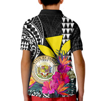 Kakau Tribal Hawaiian Kanaka Maoli Kid Polo Shirt LT9 - Polynesian Pride