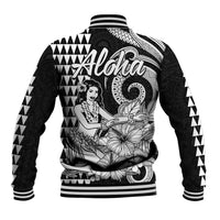 Aloha Hula Girl Hawaiian Tribal and Simple Kakau Baseball Jacket LT9 - Polynesian Pride