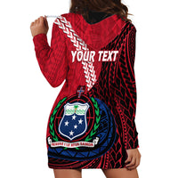 (Custom Personalised) Samoa Hoodie Dress Happy Independence Day Samoan Red Pattern LT14 - Polynesian Pride