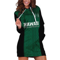 Hawaii Volleyball Hoodie Dress Hawaiian Kakau Green Style LT14 - Polynesian Pride