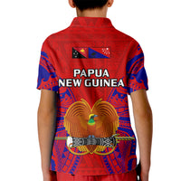 Papua New Guinea Kid Polo Shirt Central Province Mix Coat Of Arms Polynesian Art LT14 - Polynesian Pride