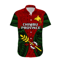 Papua New Guinea Hawaiian Shirt Chimbu Province Mix Coat Of Arms Polynesian Art LT14 - Polynesian Pride