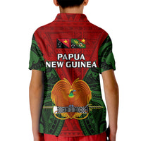 Papua New Guinea Kid Polo Shirt Chimbu Province Mix Coat Of Arms Polynesian Art LT14 - Polynesian Pride