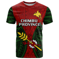 Papua New Guinea T Shirt Chimbu Province Mix Coat Of Arms Polynesian Art LT14 Red - Polynesian Pride
