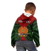 (Custom Personalised) Papua New Guinea Kid Hoodie Chimbu Province Mix Coat Of Arms Polynesian Art LT14 - Polynesian Pride