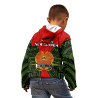 Papua New Guinea Kid Hoodie Eastern Highlands Province Mix Coat Of Arms Polynesian Art LT14 - Polynesian Pride