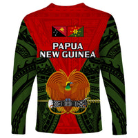Papua New Guinea Long Sleeve Shirt Eastern Highlands Province Mix Coat Of Arms Polynesian Art LT14 - Polynesian Pride