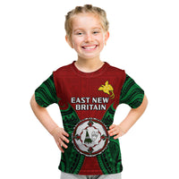 Papua New Guinea Kid T Shirt East New Britain Province Mix Coat Of Arms Polynesian Art LT14 - Polynesian Pride