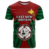 Papua New Guinea T Shirt East New Britain Province Mix Coat Of Arms Polynesian Art LT14 Red - Polynesian Pride