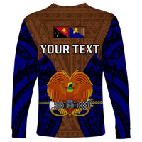 (Custom Personalised) Papua New Guinea Long Sleeve Shirt Manus Province Mix Coat Of Arms Polynesian Art LT14 - Polynesian Pride