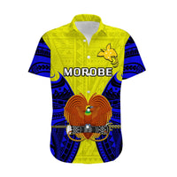 (Custom Personalised) Papua New Guinea Hawaiian Shirt Morobe Province Mix Coat Of Arms Polynesian Art LT14 - Polynesian Pride