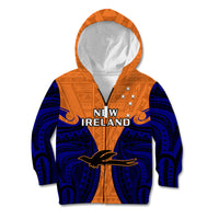 (Custom Personalised) Papua New Guinea Kid Hoodie New Ireland Province Mix Coat Of Arms Polynesian Art LT14 - Polynesian Pride