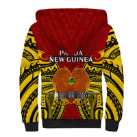Papua New Guinea Sherpa Hoodie Western Province Mix Coat Of Arms Polynesian Art LT14 - Polynesian Pride