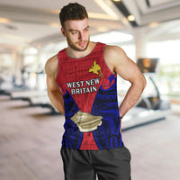(Custom Personalised) Papua New Guinea Men Tank Top West New Britain Province Mix Coat Of Arms Polynesian Art LT14 - Polynesian Pride