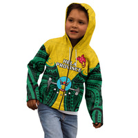 Papua New Guinea Kid Hoodie Hela Province Mix Coat Of Arms Polynesian Art LT14 - Polynesian Pride