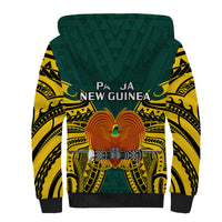 Papua New Guinea Sherpa Hoodie Jiwaka Province Mix Coat Of Arms Polynesian Art LT14 - Polynesian Pride
