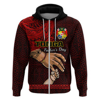 Custom Tonga Fathers Day Hoodie Black Tongan Ngatu I Love You Dad LT14 - Polynesian Pride