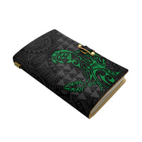 Hawaii Warrior Polynesian Leather Notebook - Green - Polynesian Pride