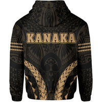Polynesian Kakau Kanaka Map Hawaii zip Hoodie Sport Style Version 2.0 Gold - Polynesian Pride