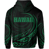 Hawaii Zipper Hoodie Frida Style Green - Polynesian Pride