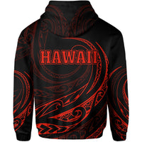 Hawaii Zipper Hoodie Frida Style Red - Polynesian Pride