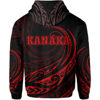 Kanaka Zipper Hoodie Frida Style Red - Polynesian Pride