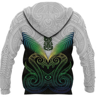 Maori Manaia New Zealand Zip up Hoodie Rasta - Polynesian Pride