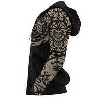 Maori Tattoo Hoodie, New Zealand Lizard All Over Print Hoodie - Polynesian Pride