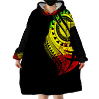 Marshall Islands - Marshall Tatau Reggae Patterns Wearable Blanket Hoodie LT9 - Polynesian Pride