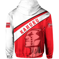 Hawaii Red Football Jersey Hoodie (Zip up) - Polynesian Pride