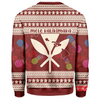 Hawaii Christmas Santa Claus Pineapple Pattern Sweatshirt - Dry Style - AH - Polynesian Pride