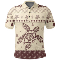 Hawaii Christmas Turtle Pattern Polo Shirt Keep Style - Polynesian Pride