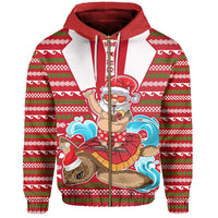 Hawaii Mele Kalikimaka Chrismas Hoodie (Zip up) Kimbum Style - Polynesian Pride