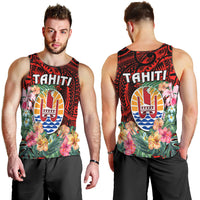 Tahiti Men Tank Top French Polynesia Simple Vibes - Red LT8 Red - Polynesian Pride