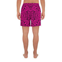 Polynesian Culture Pink Men's Athletic Long Shorts - Polynesian Pride