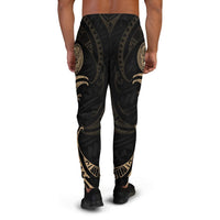 American Samoa Polynesian Sweatpant - Gold Tribal Wave - Polynesian Pride