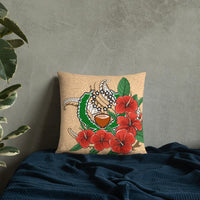 Pohnpei Micronesian Pillow - Hibiscus Coat of Arm - Polynesian Pride