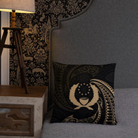 Pohnpei Micronesia Basic Pillow - Gold Tribal Wave - Polynesian Pride