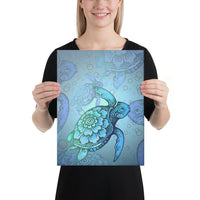 Turtle Beauty Canvas 12x16 Canvas White - Polynesian Pride