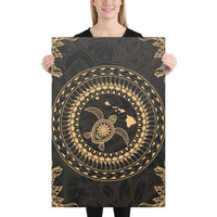 Hawaii Turtle Tradition Canvas 24x36 Canvas White - Polynesian Pride