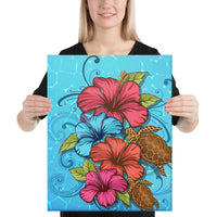 Hibiscus Flower Soulful Canvas 16x20 Canvas White - Polynesian Pride