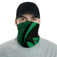 Hawaiian Bandana Kanaka Map Polynesian Neck Gaiter - Circle Style Green One Size Green - Polynesian Pride