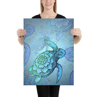 Turtle Beauty Canvas 18x24 Canvas White - Polynesian Pride