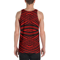Polynesian Tatau Red - Hawaii Men's Tank Top - Polynesian Pride