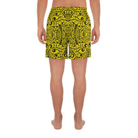 Polynesian Culture Yellow Men's Athletic Long Shorts - Polynesian Pride