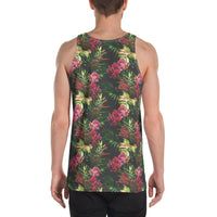 Hawaii Palm Leaves Pineapples Jungle Leaf - Hawaii Men's Tank Top AH - Polynesian Pride