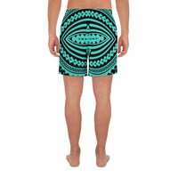 Polynesian Seamless Turquoise Men's Athletic Long Shorts - Polynesian Pride