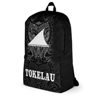 Tokelau Polynesian Backpack - White Tribal Pattern - Polynesian Pride